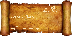 Lorenz Ninon névjegykártya
